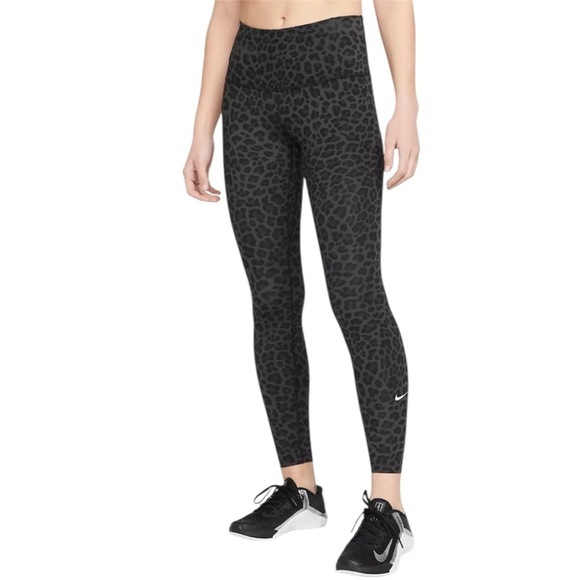 Nike Women's Dri-Fit One High Rise Animal Printed Leggings Size Small - Picture 2 of 12